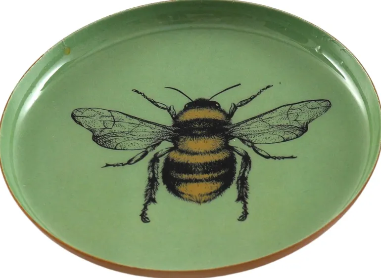 Vide-poche en métal Abeille 11 cm (Vert)