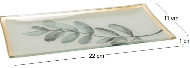 Vide poche en verre Feuille