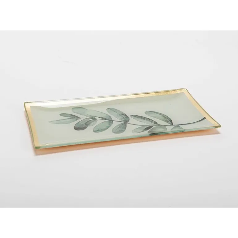 Vide poche en verre Feuille