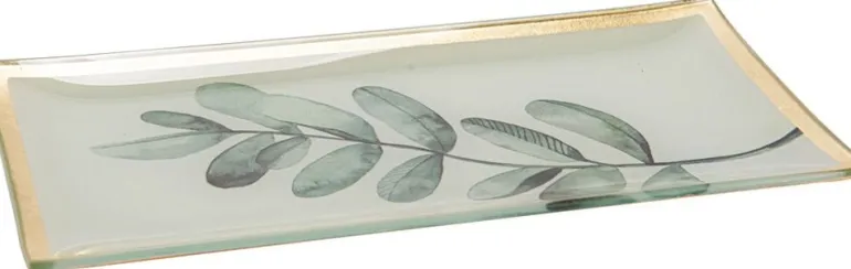 Vide poche en verre Feuille