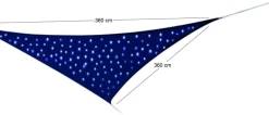 Voile d'ombrage avec leds intégrées Ciel étoilé (Triangulaire 3.6 m)
