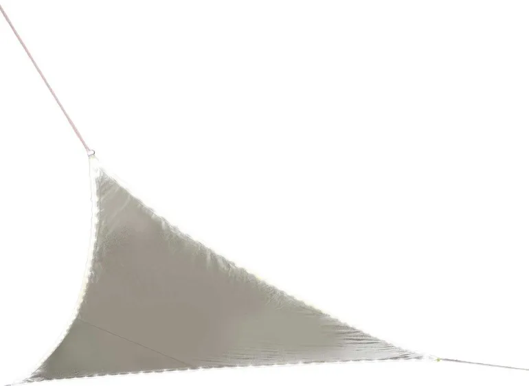 Voile d'ombrage triangulaire avec leds solaires intégrées Night and day (Taupe)