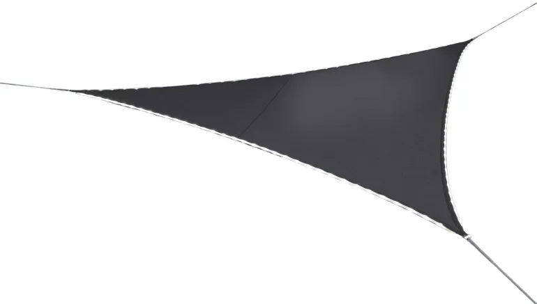 Voile d'ombrage triangulaire avec leds solaires intégrées Night and day (Ardoise)